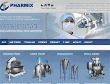 Tablet Screenshot of pharmix.cz